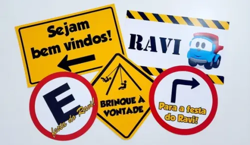 Placas Decorativas - Meios de Transportes