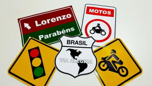 Placas Decorativas - Meios de Transportes (moto)