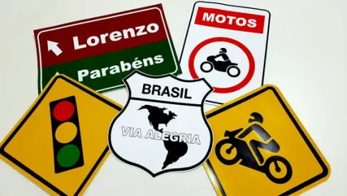 Placas Decorativas - Meios de Transportes (moto)