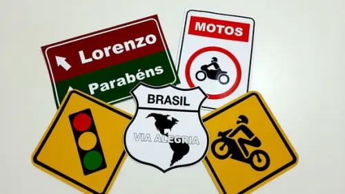 Placas Decorativas - Meios de Transportes (moto)