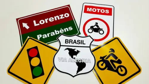 Placas Decorativas - Meios de Transportes (moto)