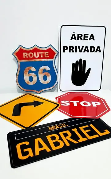 Placas Decorativas - Route 66