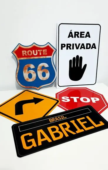 Placas Decorativas - Route 66