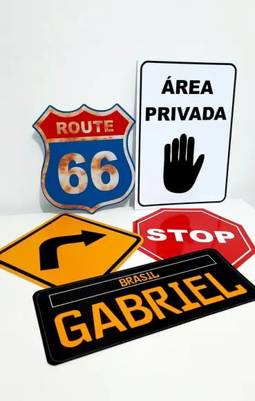Placas Decorativas - Route 66