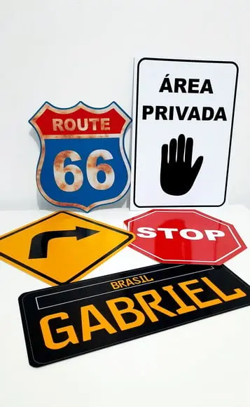 Placas Decorativas - Route 66