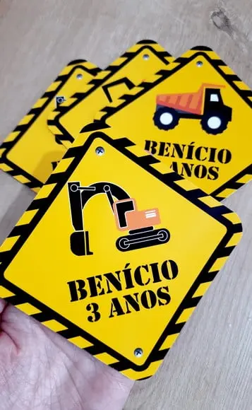 Placas Decorativas 12 cm - Construção