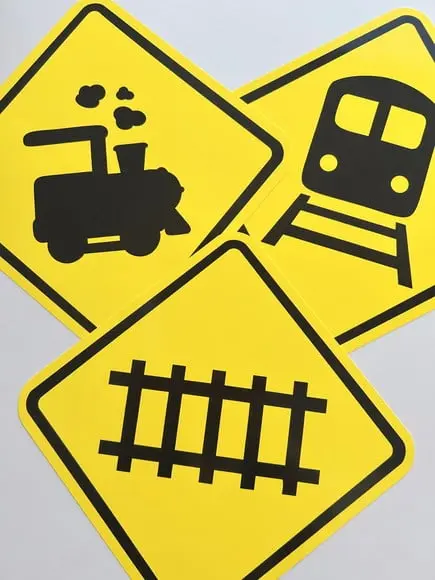 Placas Decorativas Trem - Meios de Transportes