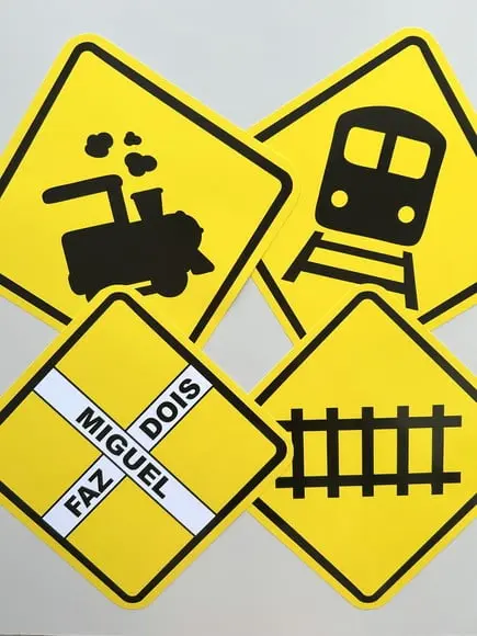 Placas Decorativas Trem - Meios de Transportes