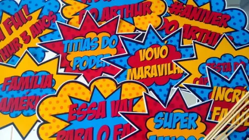Placas Divertidas - Heróis