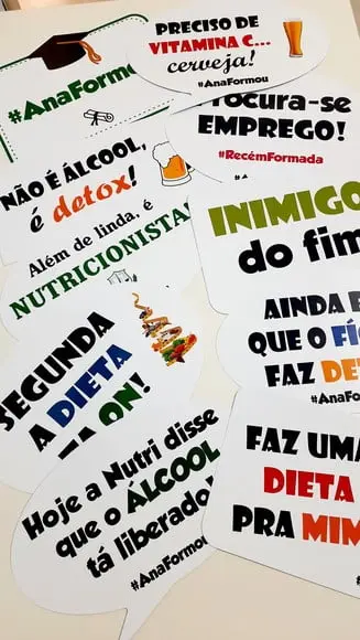 Placas Divertidas - Nutrição