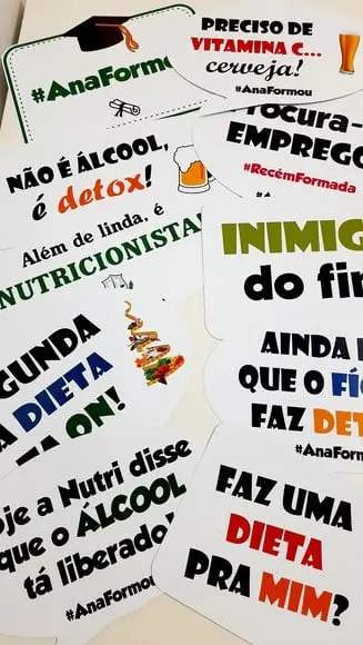 Placas Divertidas - Nutrição