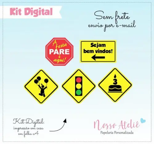 Placas Meios de Transporte - Kit Digital