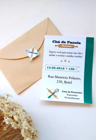 PROMOÇÃO - Convite Chá de Panela