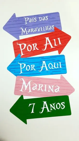 Setas Alice no País das Maravilhas