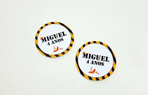 Tag Construção 4 cm