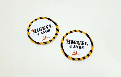 Tag Construção 4 cm