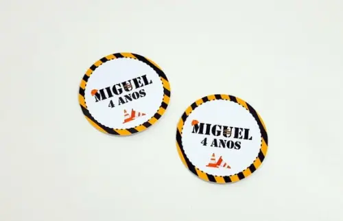 Tag Construção 4 cm