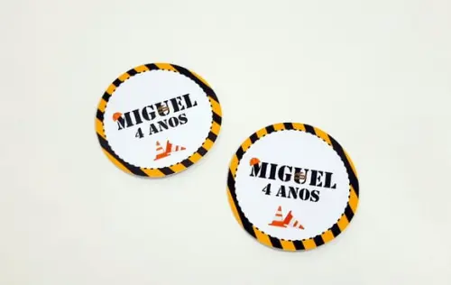 Tag Construção 4 cm