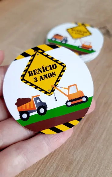 Tag Construção 5 cm
