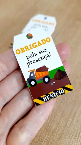 Tag Construção 5 cm