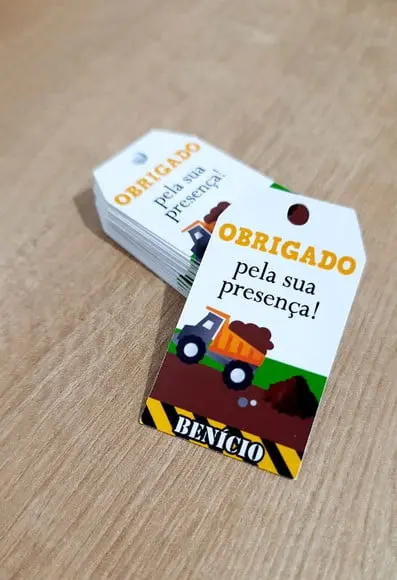 Tag Construção 5 cm