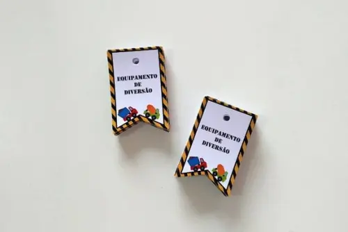 Tag Construção 5 cm