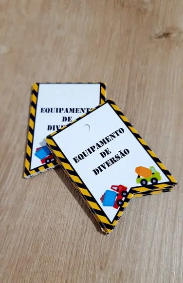 Tag Construção 5 cm