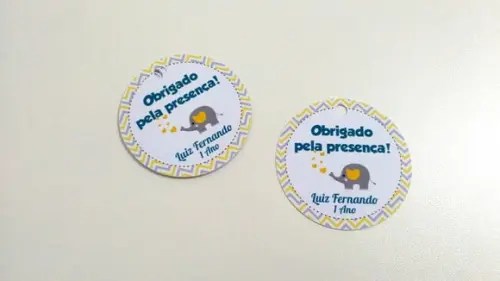 Tag Elefantinho 4 cm - Lembrancinha