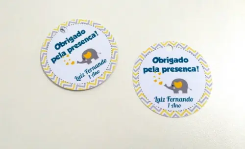 Tag Elefantinho 4 cm - Lembrancinha