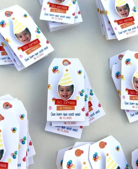 Tag Personalizada com Rostinho - 365 Sorrisos