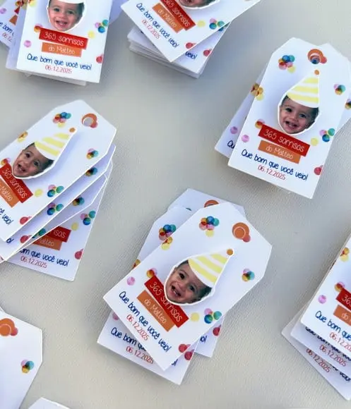 Tag Personalizada com Rostinho - 365 Sorrisos