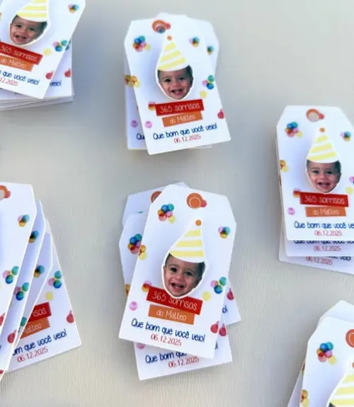 Tag Personalizada com Rostinho - 365 Sorrisos