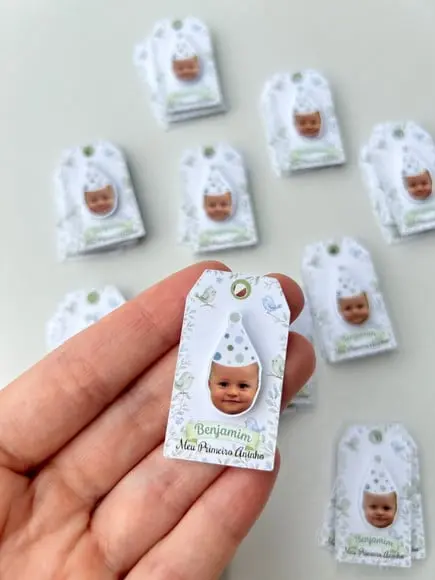 Tag Personalizada com Rostinho - Passarinhos
