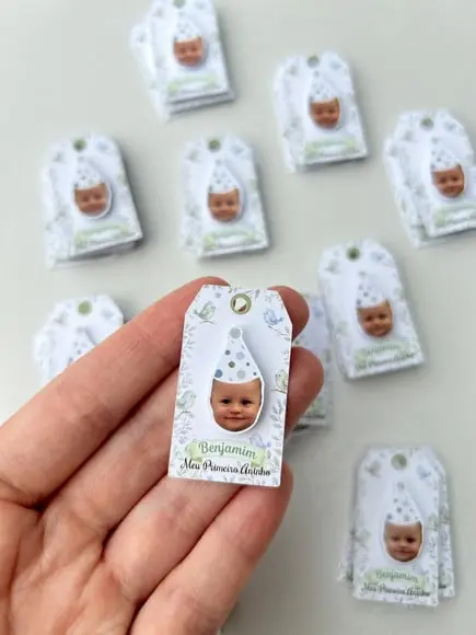 Tag Personalizada com Rostinho - Passarinhos