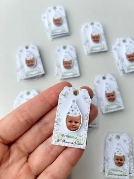 Tag Personalizada com Rostinho - Passarinhos