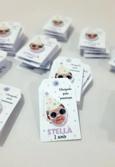 Tag Personalizada com Rostinho Candy Color