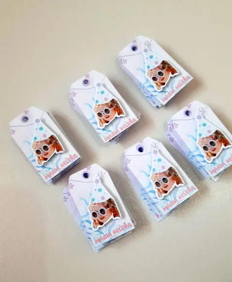 Tag Personalizada com Rostinho Fundo do Mar
