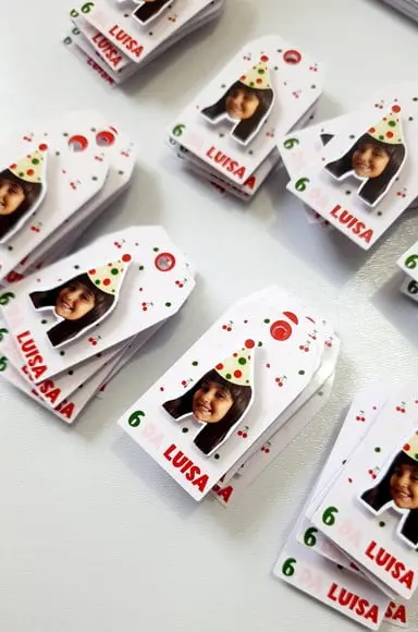 Tag Personalizada com Rostinho Cerejinha