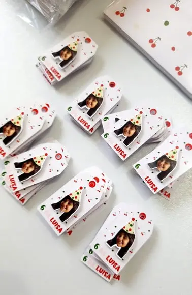 Tag Personalizada com Rostinho Cerejinha