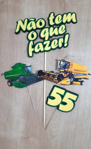 Topo de Bolo - Colheitadeira