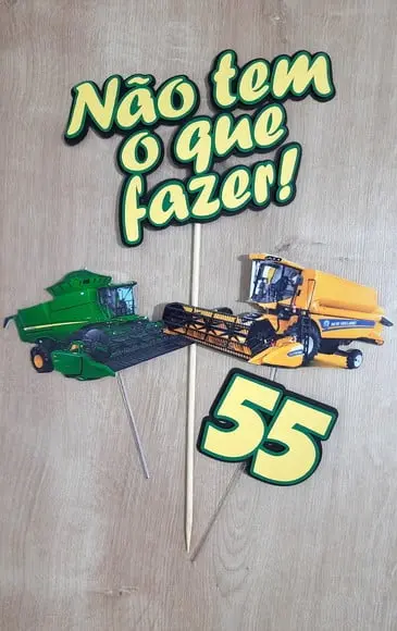 Topo de Bolo - Colheitadeira
