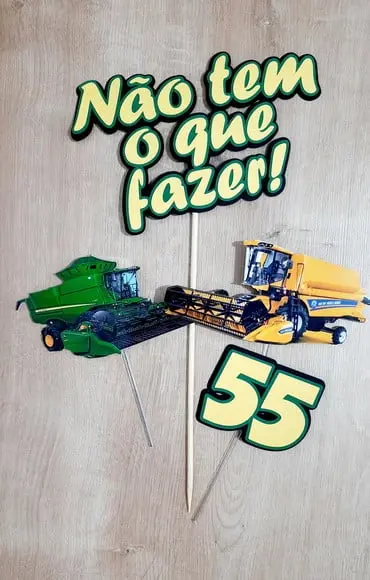 Topo de Bolo - Colheitadeira