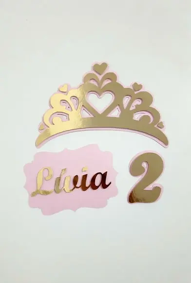 Topo De Bolo - Coroa De Princesa