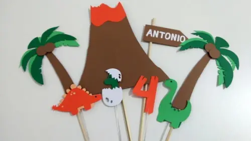 Topo de Bolo - Dinossauro