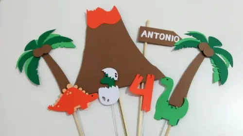 Topo de Bolo - Dinossauro
