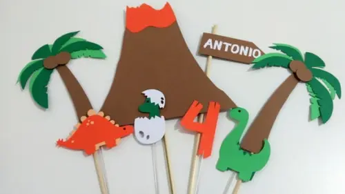 Topo de Bolo - Dinossauro