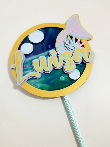 Topo de Bolo - Sereia