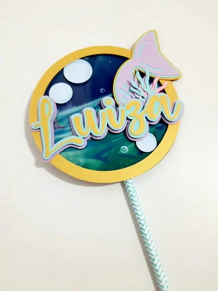 Topo de Bolo - Sereia