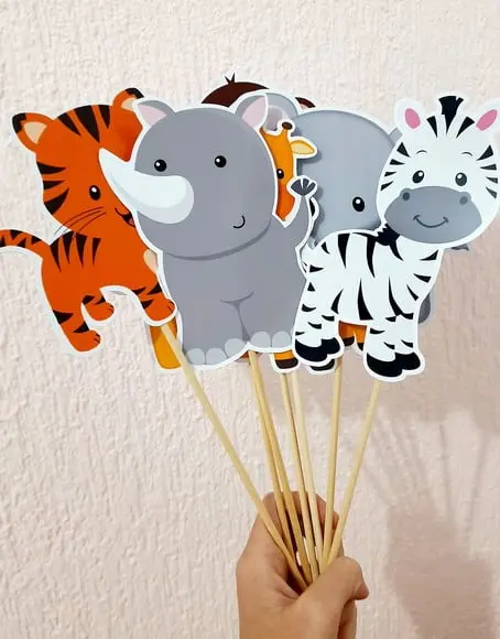 Topo para Centro de Mesa - Safari