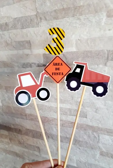 Topper Construção para Centro de Mesa